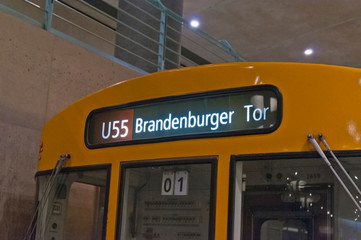 Train to Brandenburger Tor at Berlin, Germany