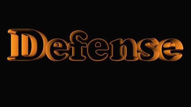 Defense - pulsating text animation for fans to chant at a basketball game or other sporting event