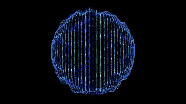 Futuristic Circle Shape Animation. Cyberspace Artificial Intelligence Network.  Digital Future Animation Concept. Seamless Loop 4K Abstract Digital Background. Big Data Flow Concept. Neurones Networks