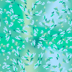 Winter camouflage of various shades of blue and green colors