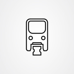 Monorail icon logo design. simple flat vector