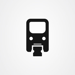 Monorail icon logo design. simple flat vector