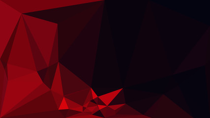 Red black polygonal mosaic triangular background. Futuristic, technology creative business design template. 3d vector illustration