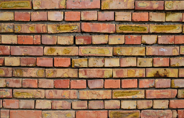 Beautiful brick vintage wall. For design, print. Place for text. Empty red brick wall textured background.