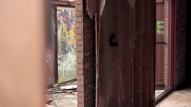 abandoned house destroyed by squatters