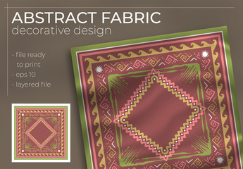 Obraz premium Abstract Fabric Decorative Design with Realistic Mock up for Printing Production. Hijab , Scarf , Pillow , etc.