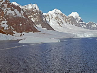 Small ice floe in the Bismarck Strait, Antarctic Peninsula - 327633655