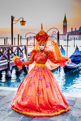Venice, Italy - Venice Carnival at Grand Canal