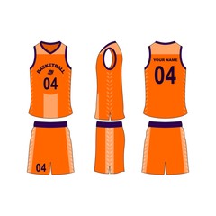 Basketball jersey set template collection.