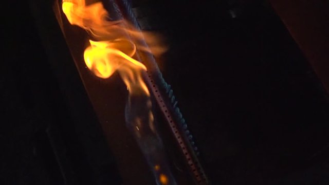 Fire ignition from grill at 1000fps.