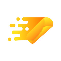 Fast food logo in color gradient style