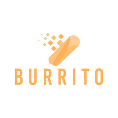 Burrito logo in flat style with sample text