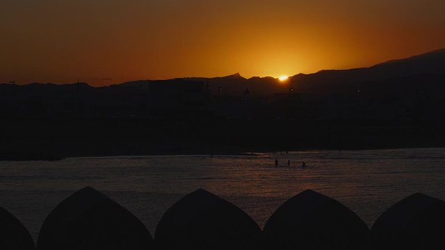 Sunset timelapse over Sur, Oman