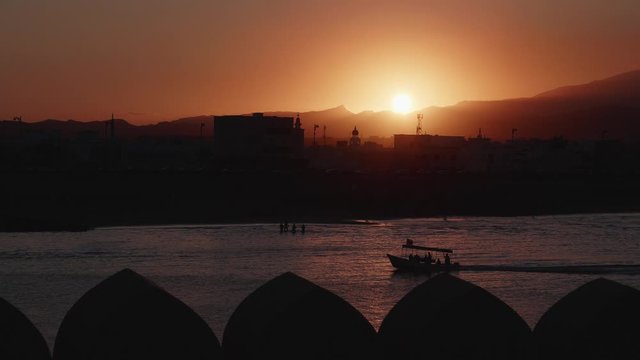 Sunset over Sur in Oman