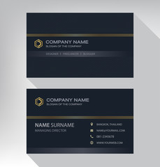 Business card in modern luxury style black and gold color