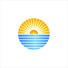 Natural Beach Summer Logo Template Logo Vector Illustration