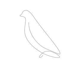 Bird animal outline vector illustration