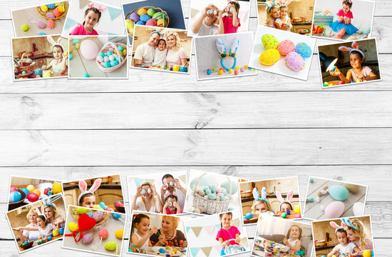 Collage of photos for Easter celebration