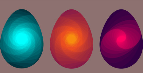 Easter eggs vector futuristic design 