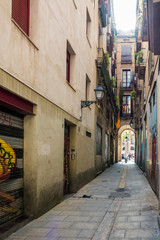 Fototapeta na wymiar Barri Gotic and Born quarter of Barcelona, Catalonia, Spain.