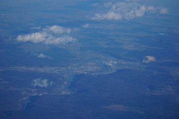 Landschaft von oben Deutschland
