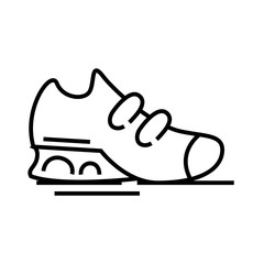 Naklejka premium Sportive shoes line icon, concept sign, outline vector illustration, linear symbol.