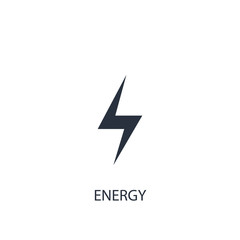 Energy icon. Simple ecology element illustration.