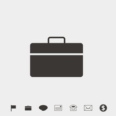 briefcase icon vector illustration and symbol for website and graphic design