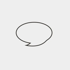 chat bubble icon vector illustration and symbol for website and graphic design