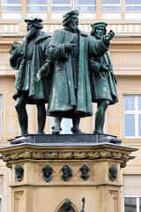 Obraz premium Johannes-Gutenberg-Denkmal Frankfurt am Main - Roßmarkt