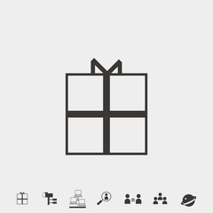 gift icon vector illustration and symbol for website and graphic design
