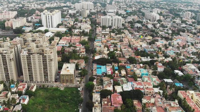 Aerial View of Chennai Metropolitan Area. (CMA) is the fourth-most populous metropolitan area in India. the 22nd-most in Asia, and the 40th-most in the world.