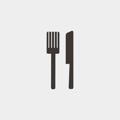 knife and fork icon vector illustration and symbol for website and graphic design