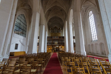 Cottbus. Germany. Interior of St. Nicholas Church (Oberkirche). Cottbus is a university and the second-largest city in federal state of Brandenburg.