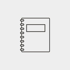 notebook icon vector illustration and symbol for website and graphic design