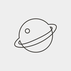 planet icon vector illustration and symbol for website and graphic design