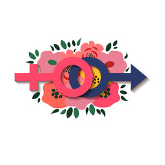 Wedding emblem illustration