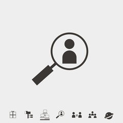user search icon vector illustration and symbol for website and graphic design