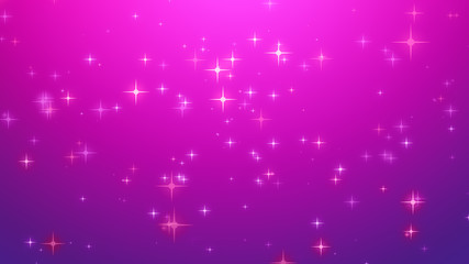 Christmas colorful starry on purple pink gradient background.