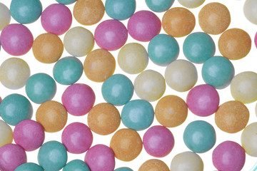 Multicolored pastel sugar-coated chocolate candy