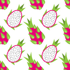 Seamless dragon fruits