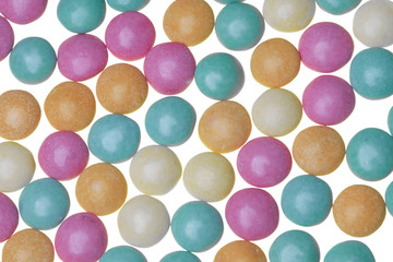 Multicolored pastel sugar-coated chocolate candy
