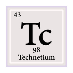 Technetium Periodic Table of the Elements Vector illustration eps 10.