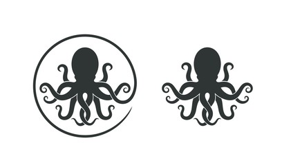Octopus logo. Isolated octopus on white background © oleg7799