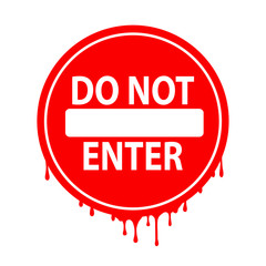 Red stop sign. Vector icon