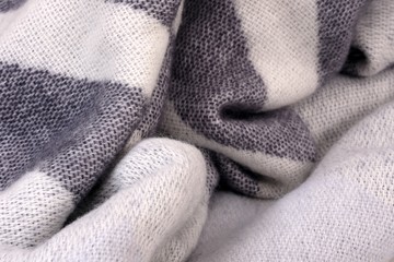 Isolated beautiful warm wool scarf