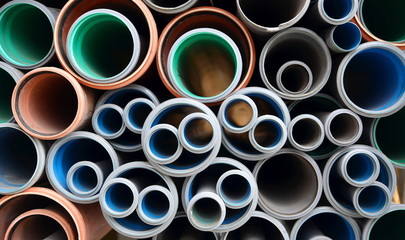 plastic pipes, circles, texture
