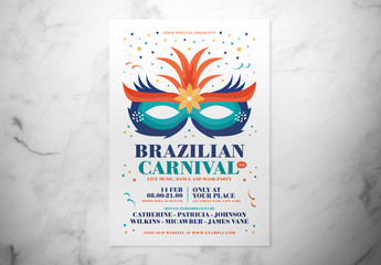 Brazilian Carnival Event Flyer Layout