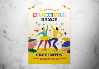 Carnival Dance Event Flyer Layout