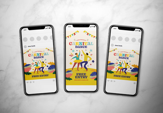Carnival Dance Event Social Media Layout
